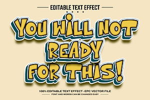 You will not 3D editable text effect