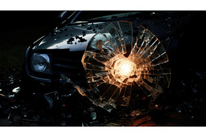 collision broken light ai generated, a Background Photo by pikepicture