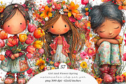 Whimsical girl and flower spring PNG, an Illustration by SinaCreation (Thumbnail 1 of 11)