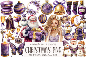 Christmas Sublimation PNG Clipart, an Illustration by OK Design