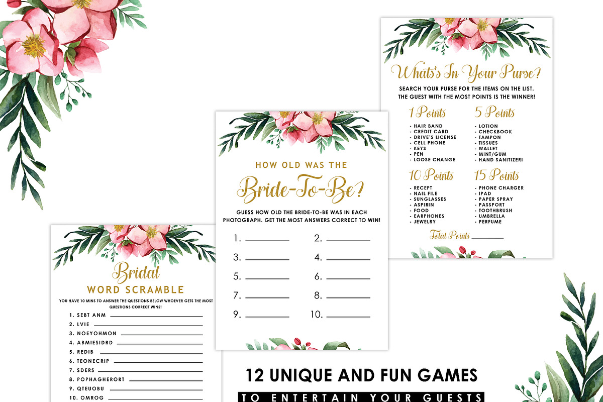 Bridal Shower Games, Set of 12, a Graphic by Wow Designs (Photo 2 of 5)