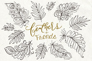 Feathers Clipart + Bonus Templates, an Object Graphic by The Pen and Brush (Thumbnail 1 of 6)