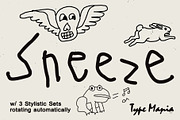 Sneeze TM – True Scribble, a Handwritten Font by Type Mania (Thumbnail 1 of 11)