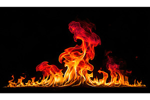 Vivid flames captured mid-motion, an Abstract Photo by Igor Tichonow
