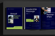 Navy Green Annual Report, a Brochure Template by Neermana (Thumbnail 3 of 11)