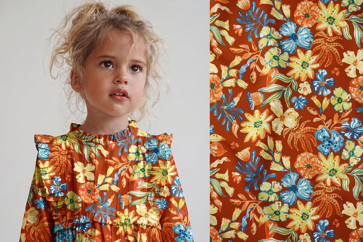 Colorful Flowers Seamless Pattern, a Pattern Graphic by SirenaArt (Photo 13 of 15)