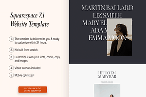 Squarespace 7.1 Template: Salon