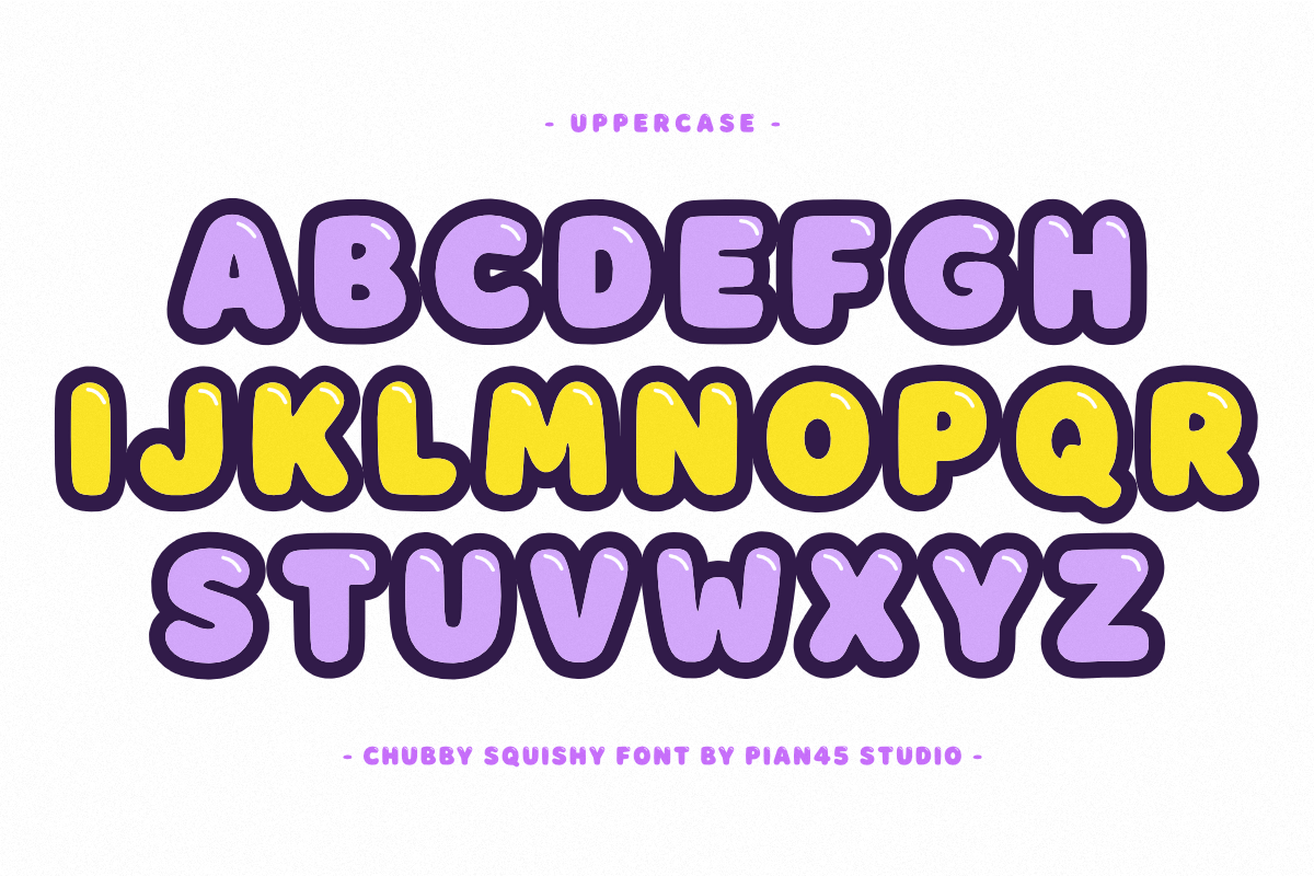 Chubby Squishy - Retro Bubble Font, a Handwritten Font by Pian45 Studio (Photo 5 of 8)