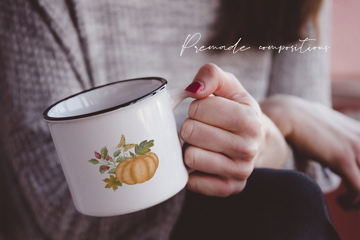 Cozy October Pattern clipart set, a Seasonal Illustration by Yelloo Fish (Photo 6 of 15)