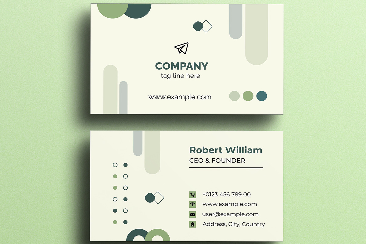 Modern Business Card Design Template, a Business Card Template by MightyDesign (Photo 3 of 6)