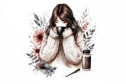 Black Coffee Lover Cute Girl PNG, an Illustration by Designking (Thumbnail 3 of 5)
