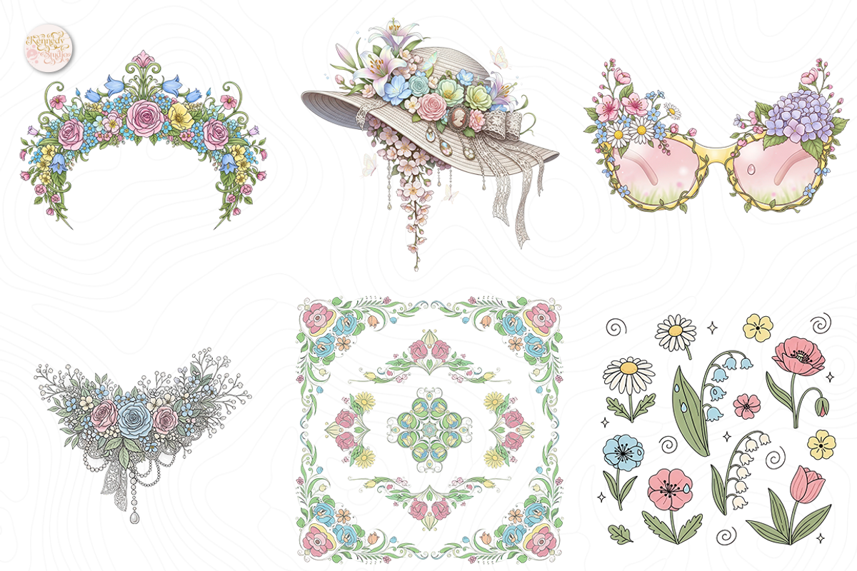 Retro Spring PNG Clipart, Groovy., an Object Illustration by KennedyStudio (Photo 3 of 4)