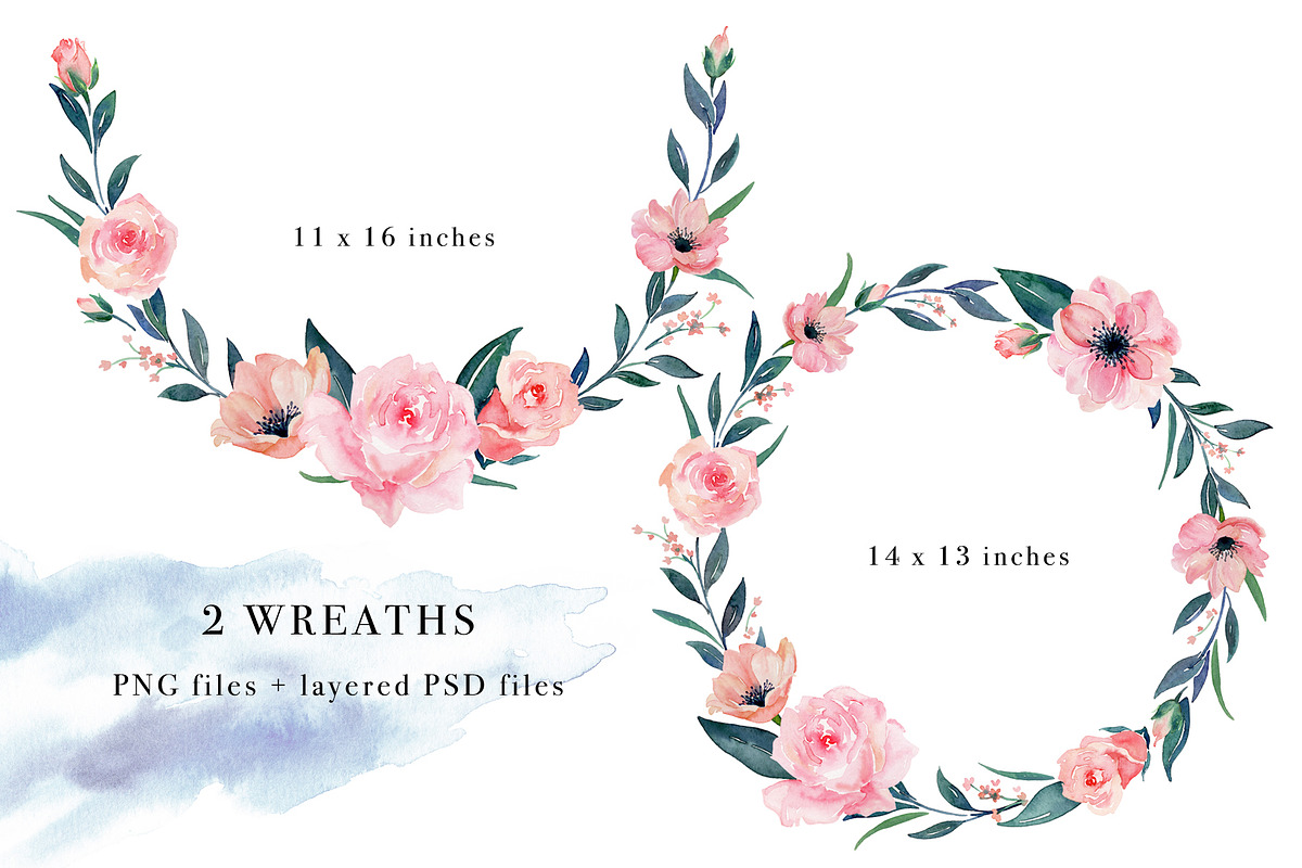 Sale- Blush & Blue Design Set, an Illustration by Art by Lin (Photo 4 of 6)