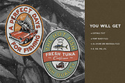 Vintage Fishing Logo Templates, a Sport Illustration by creatorimage (Thumbnail 5 of 5)