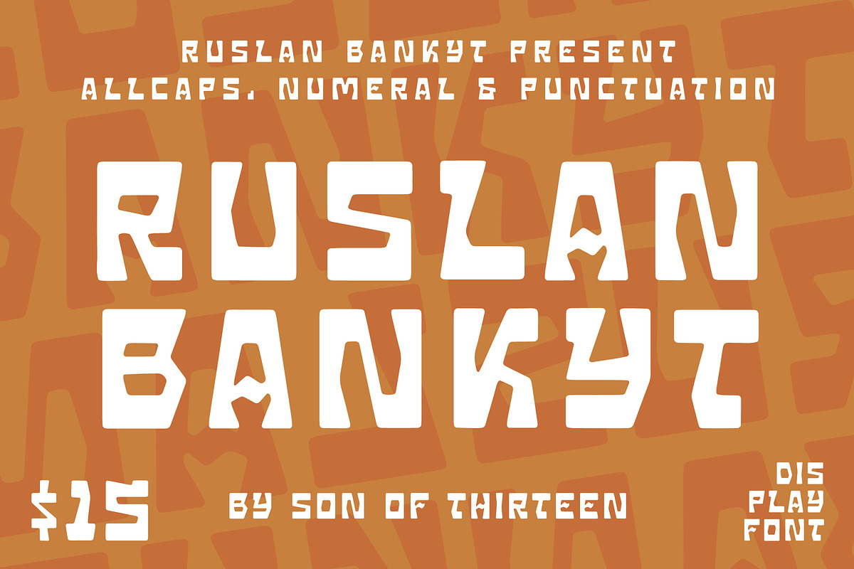 RUSLAN BANKYT, a Handwritten Font by SON OF THIRTEEN (Photo 1 of 5)