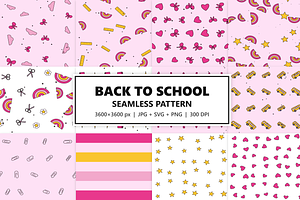 Back to School Seamless Pattern Set, a Pattern Graphic by Gfx Expert Team