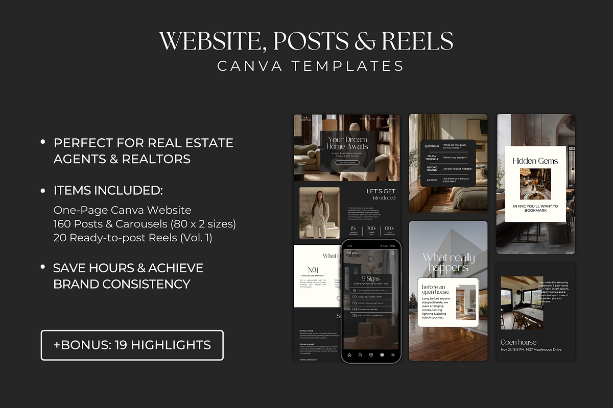 Real Estate Starter Kit for Canva, an App Template by Meraki Templates (Photo 2 of 14)