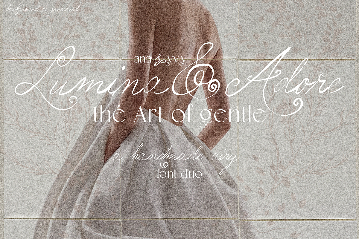 Lumina Adore & the Art of Gentle, a Handwritten Font by ana & yvy (Photo 1 of 14)