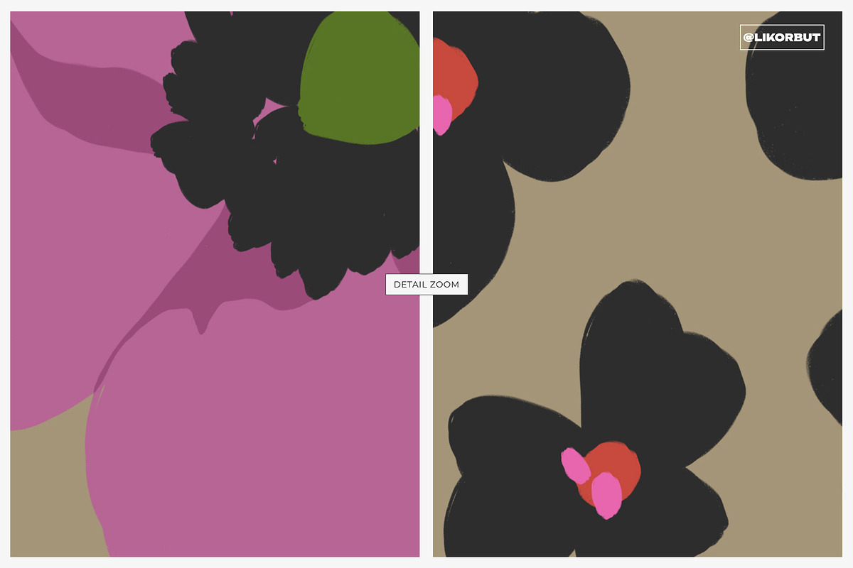 Moody Modern Floral Seamless Pattern, a Pattern Graphic by likorbut (Photo 9 of 13)