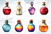 Vintage Halloween Potions Clipart, an Illustration by designcity5 (Thumbnail 3 of 5)