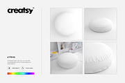 Round Cotton Pillow 2 Mockup Set, a Household Mockup by creatsy2 (Thumbnail 6 of 7)