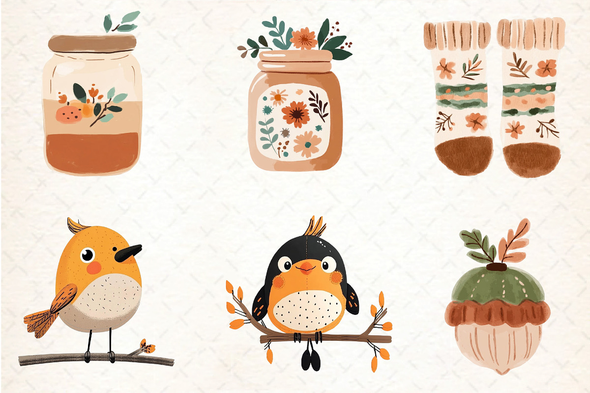 Cozy Little Hand-drawn Autumn Elemen, an Illustration by DreamCafeArt (Photo 6 of 8)