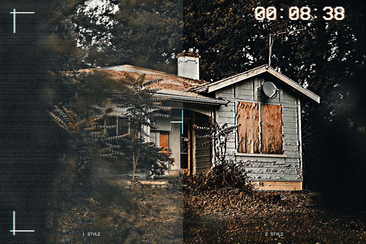 Glitched VHS Effect, a Layer Style Add-On by Promo Graphics (Photo 2 of 5)