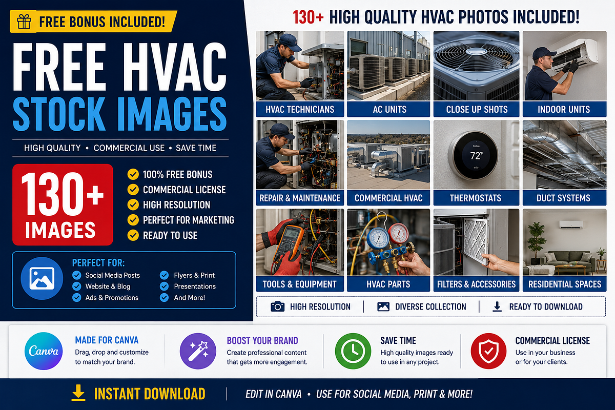 HVAC Social Media Templates Pack, a Social Media Template by PSDPixel (Photo 4 of 6)