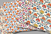 Ornamental Floral Marigold Damask, a Pattern Graphic by Fine Purple Elephant (Thumbnail 3 of 5)