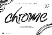 Chrome 3D Lettering set, an Object Graphic by Youandigraphics (Thumbnail 1 of 13)