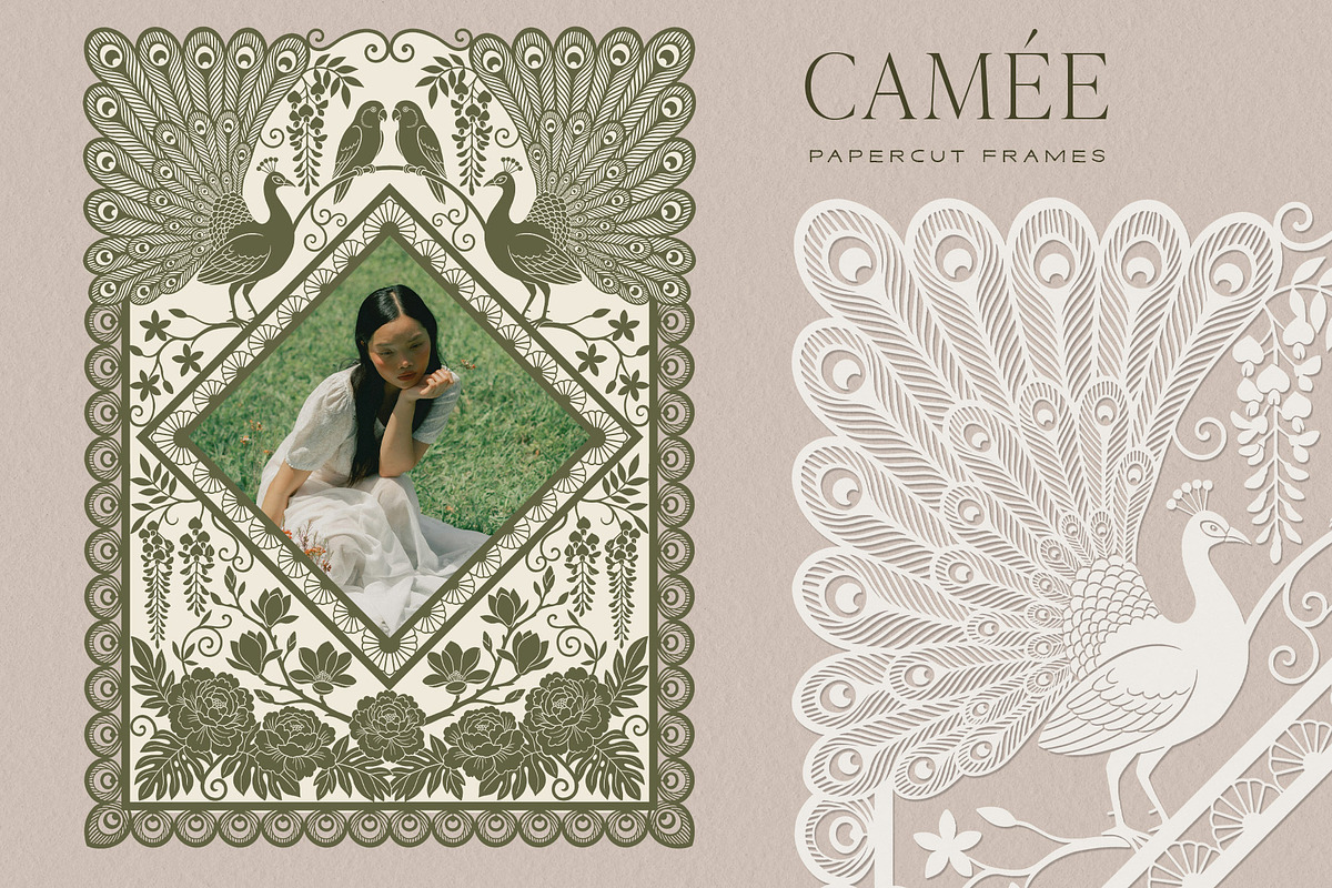 Camee - Ornamental Papercut Frames, an Object Graphic by alonahaidash (Photo 1 of 18)