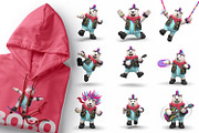 Bobo Spider-Punk, Clay 3D Clipart, a Seasonal Illustration by FactoryType Studio (Thumbnail 5 of 9)