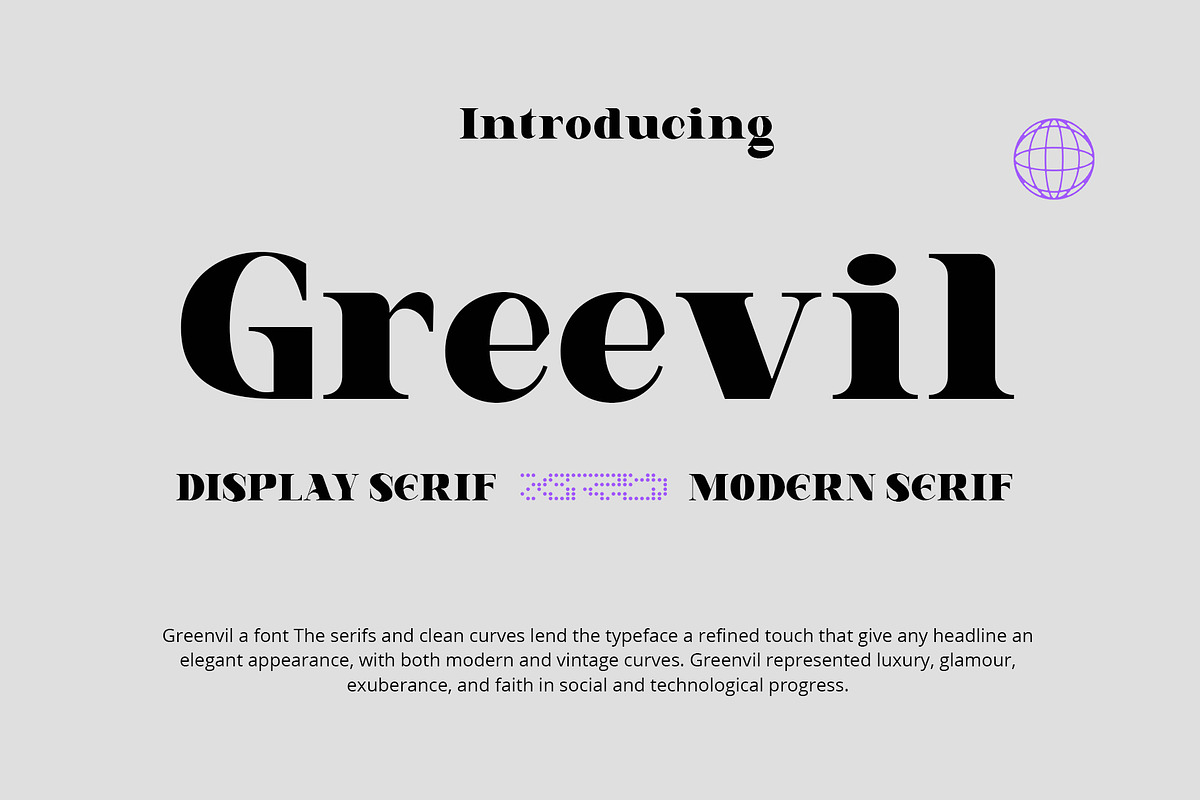 Greevil Display Font, a Serif Font by Damelev (Photo 1 of 9)