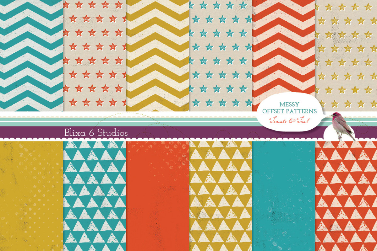 48 Messy Halftone Digital Patterns preview 3