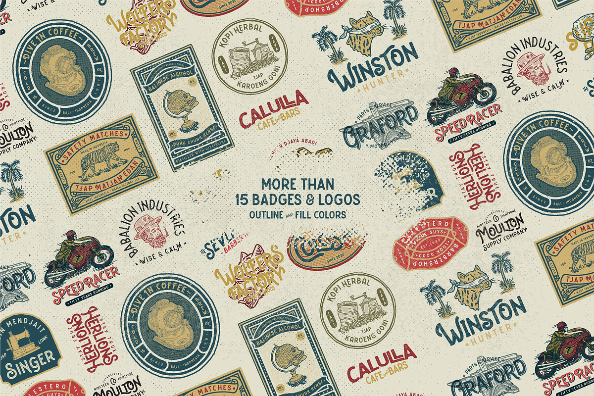 Caltons Typeface With Extra Bonus, a Sans Serif Font by Wortfice (Photo 13 of 15)