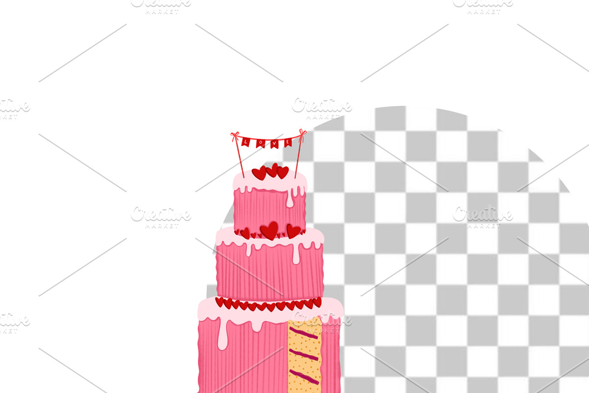Dopamine Birthday Cakes 37 PNG, a Food Illustration by Oleksandra Illustrates (Photo 3 of 19)