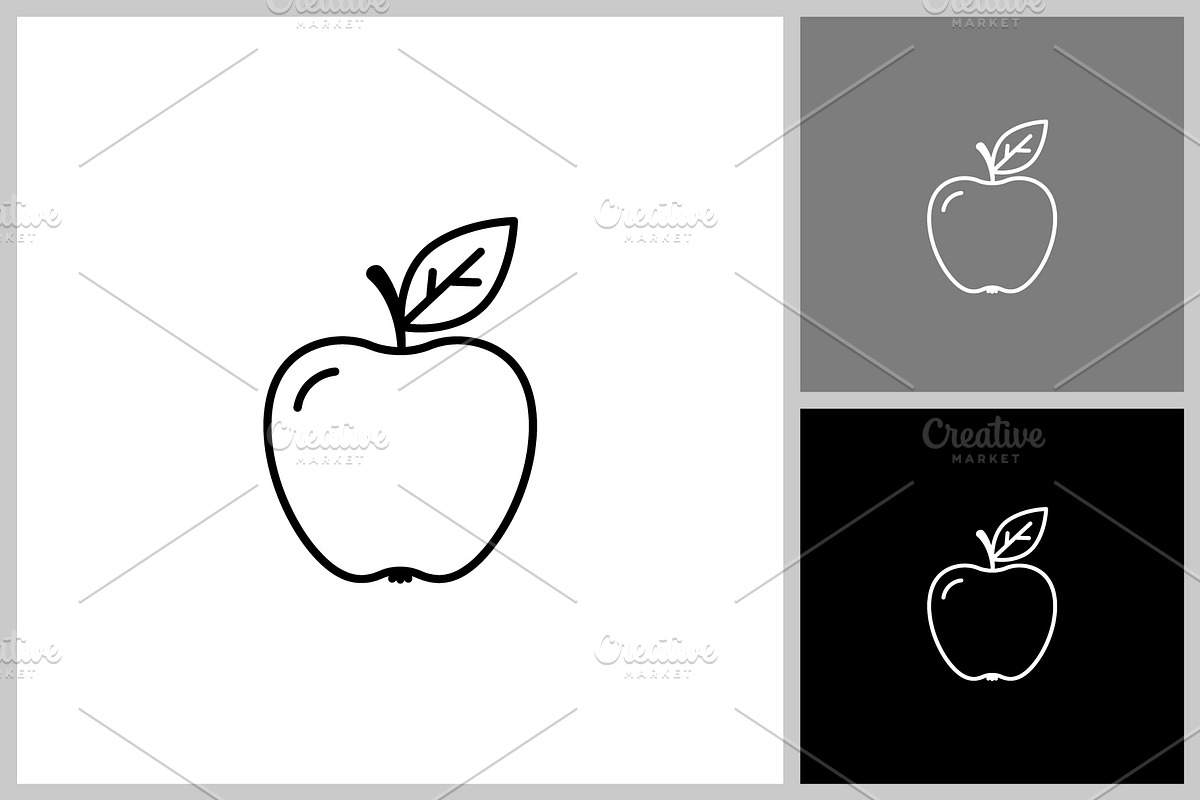 Apple fruit icon., an Object Graphic by quadrazo