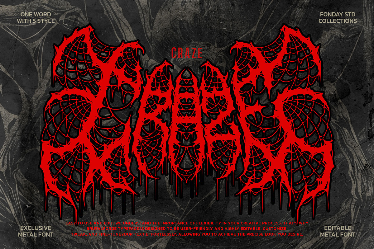 Cobweb Death Metal Font, a Blackletter Font by Fonday Studio (Photo 3 of 12)