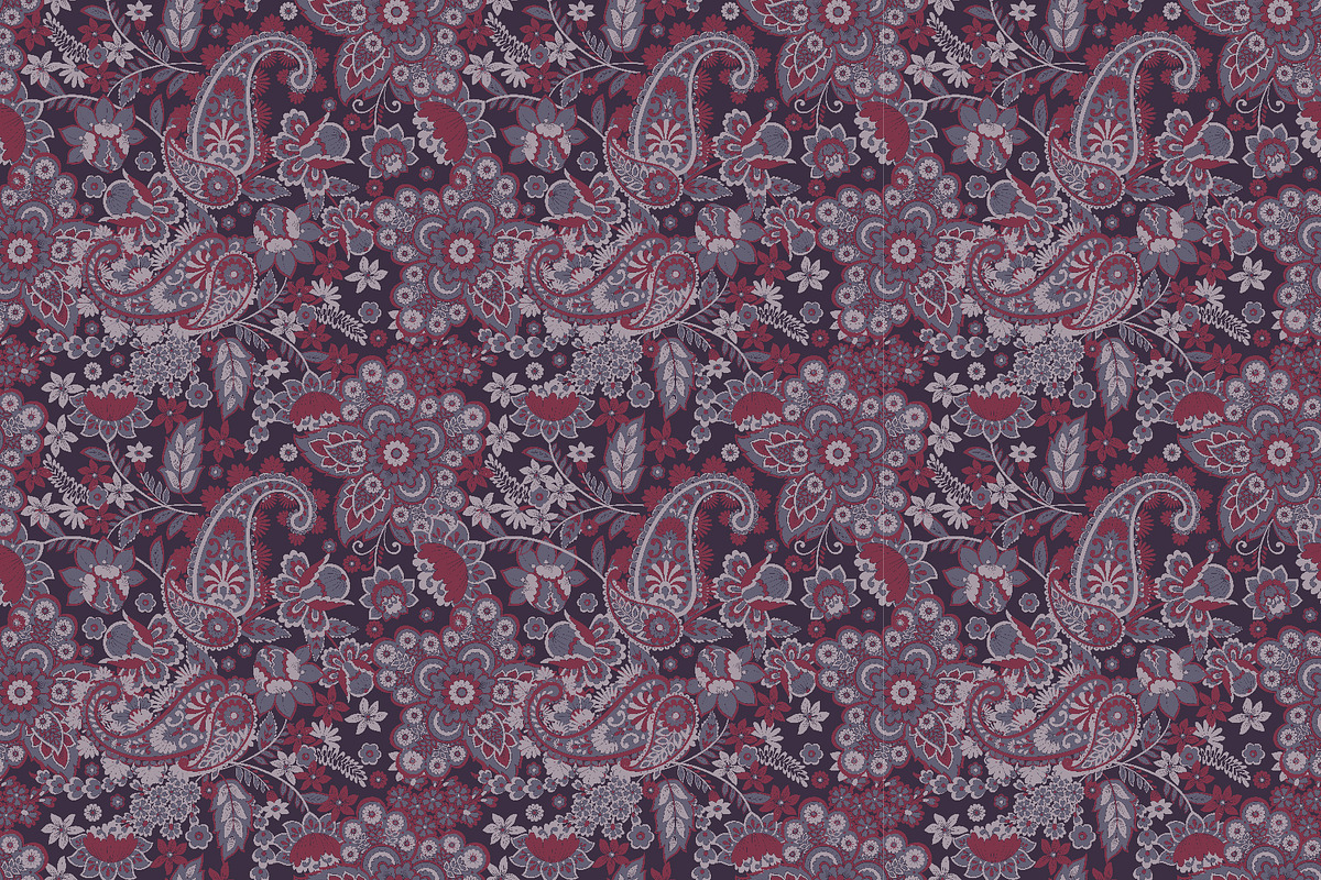 Paisley seamless patterns, a Pattern Graphic by antalogiya (Photo 3 of 5)