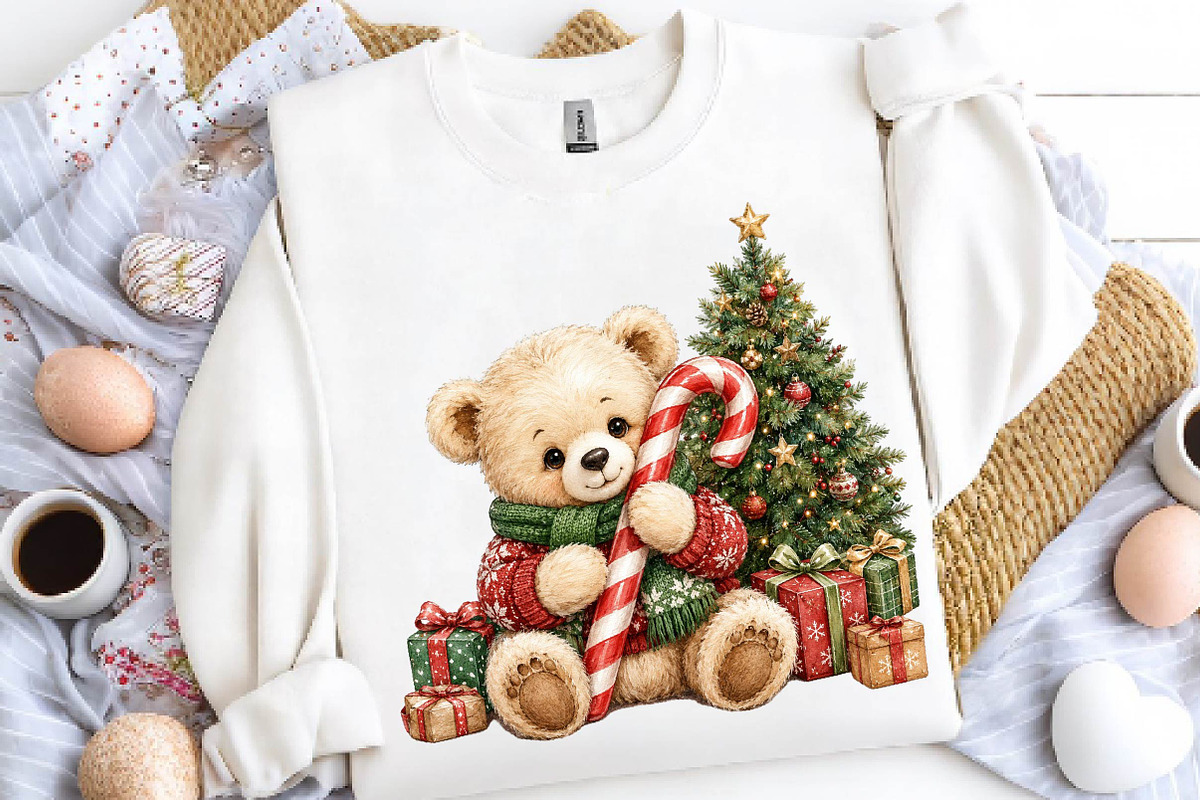 Christmas Bears Festive Teddy, a Seasonal Illustration by CreationArt (Photo 2 of 5)