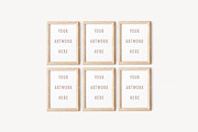 Set of 6 Frame Mockup Gallery Wall, a Print Template by BirdieFrames (Thumbnail 2 of 4)