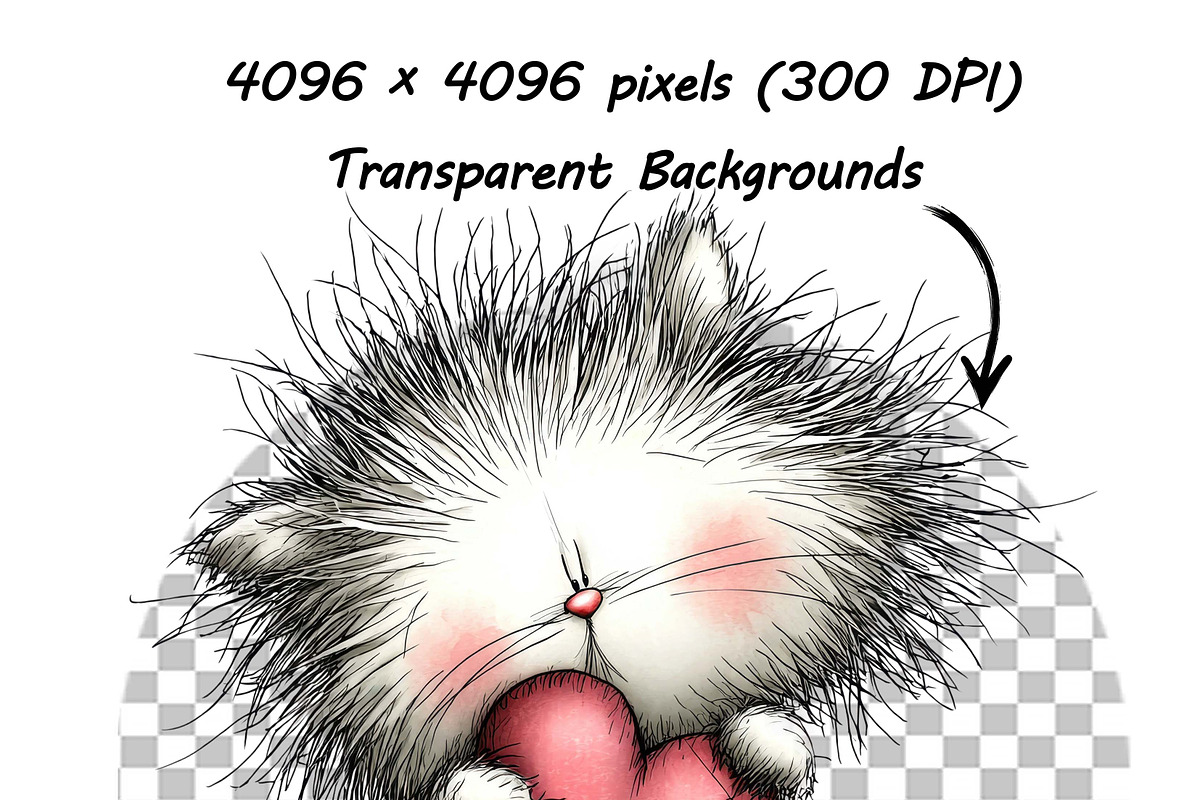 Whimsical Floral Cat Clipart Bundle, an Animal Illustration by one-touch (Photo 13 of 18)