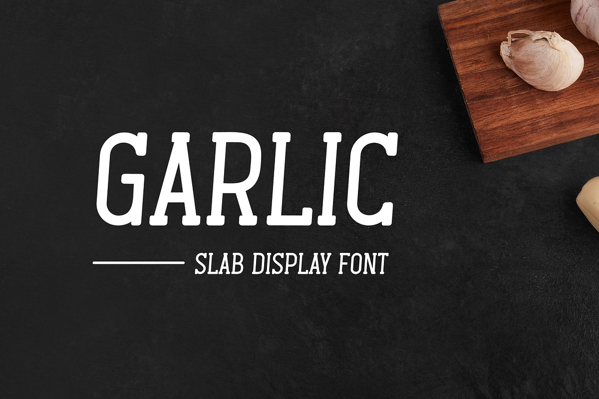 Garlic - Slab Serif Font, a Slab Serif Font by Mightyfire (Photo 1 of 3)