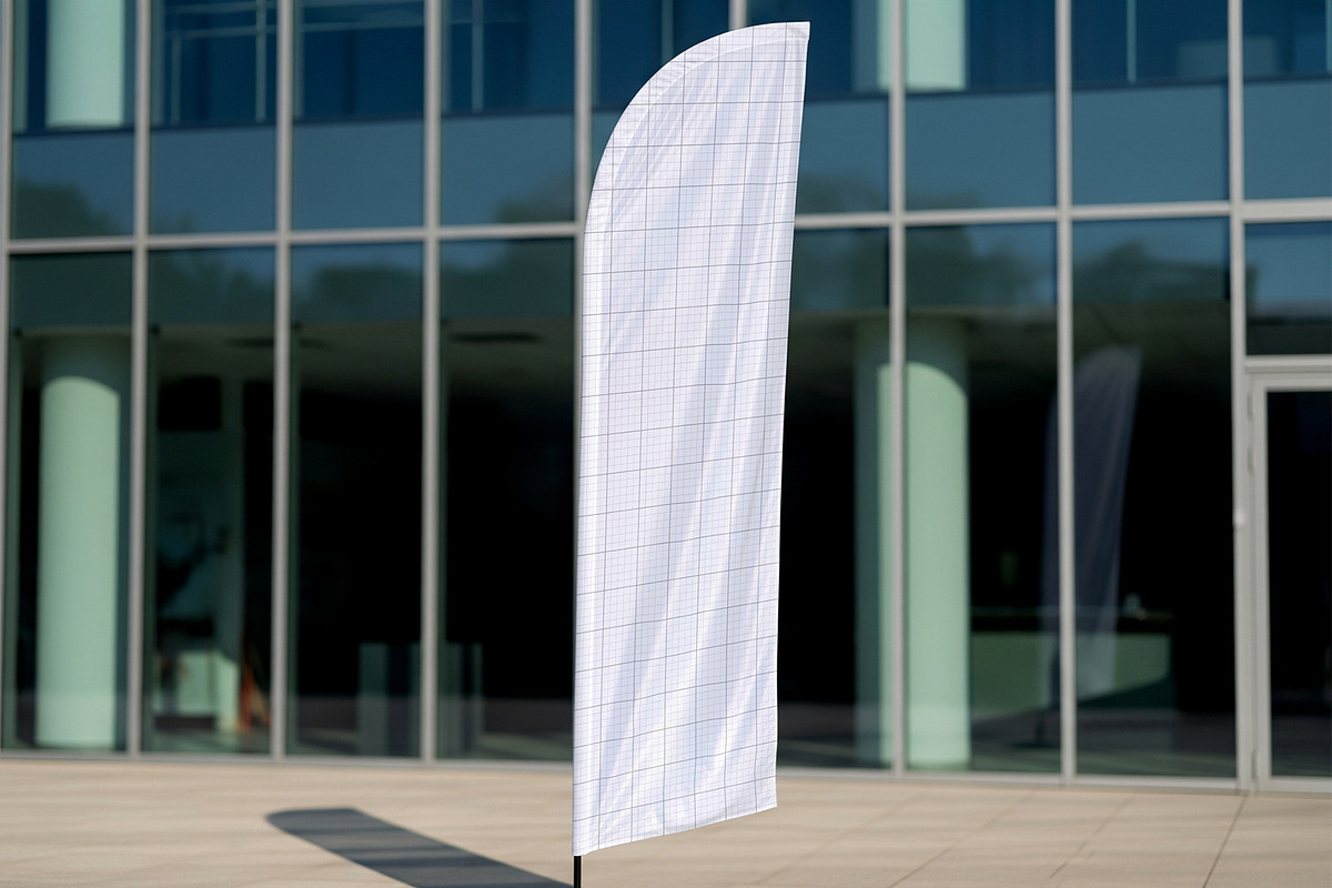 Feather Flag Banner Mockup, an Advertising Mockup by graphypix (Photo 3 of 4)