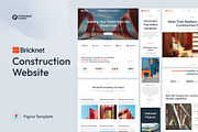 Construction Website UI Figma, an UI Kit Template by peterdraw (Thumbnail 1 of 7)