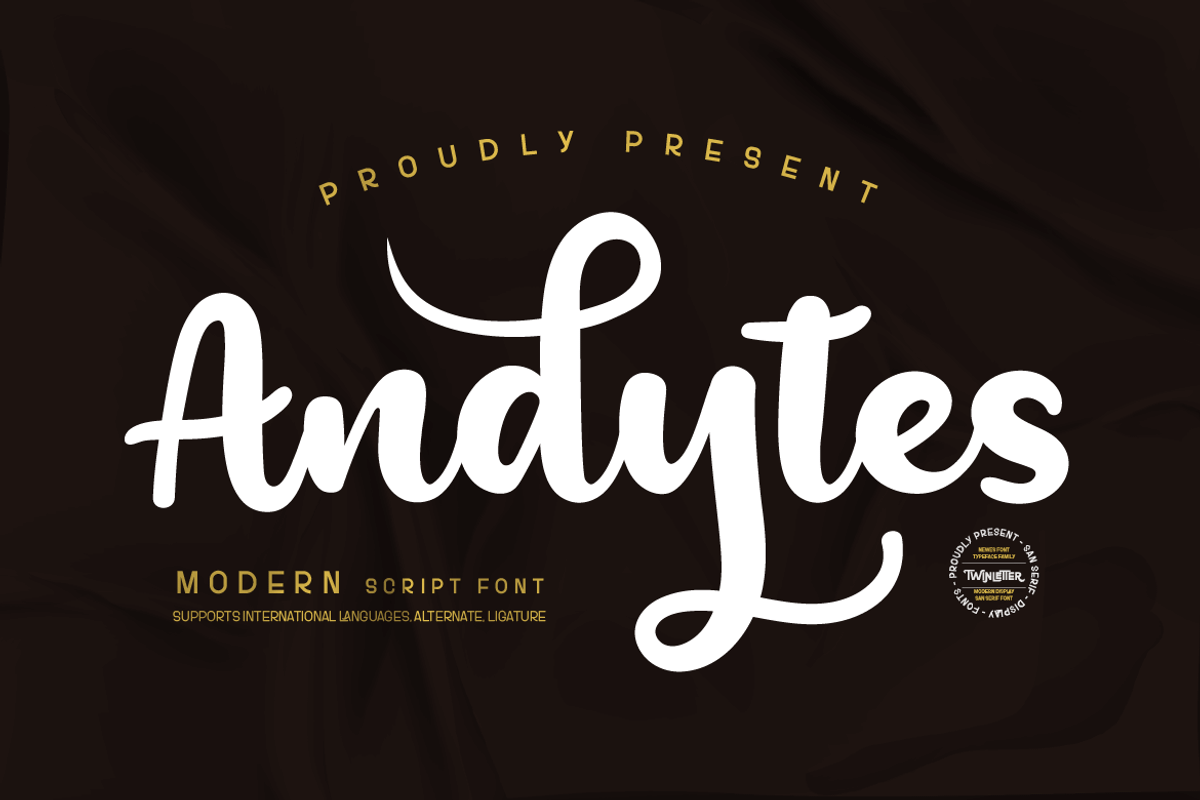 Andytes, a Script Font by twinstd (Photo 1 of 11)