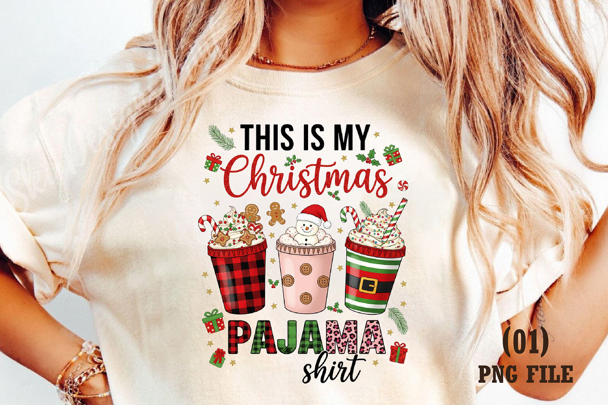 Christmas Pajama, Xmas PNG, an Illustration by DreamArtGraphic (Photo 1 of 5)
