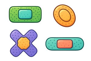 Colorful assortment of adhesive, an Illustration by ZinetroN