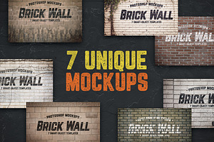 Urban Jungle Brick Wall Mockups Vol1