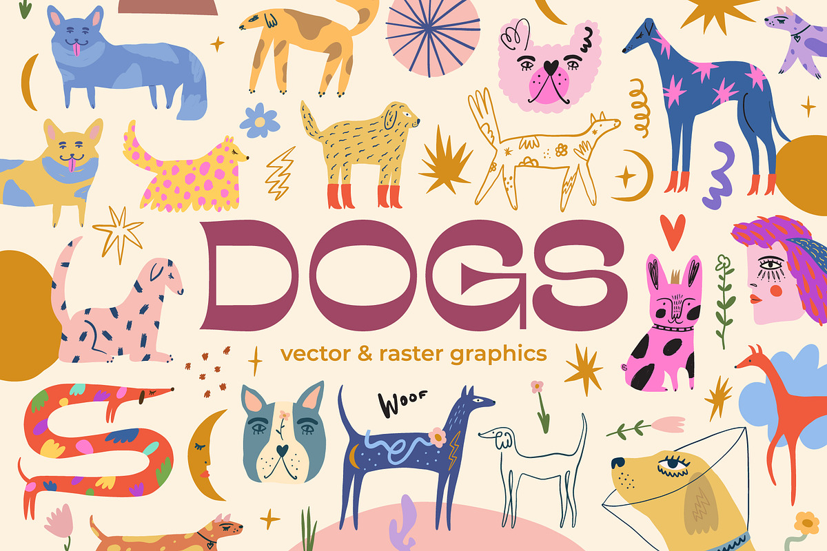 Dogs Bundle, an Animal Illustration by Annie Konst (Photo 1 of 23)